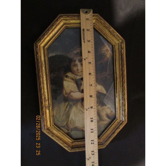 Italy vintage frame print Miss Jane Bowles by Joshua Reynolds gallery wall girl - Picture 6 of 7